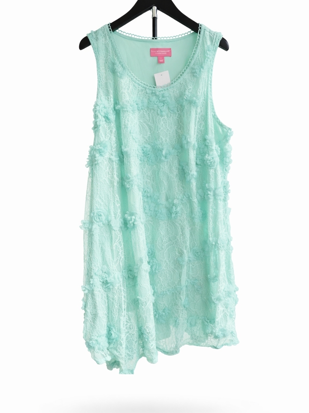 Isaac Mizrahi Light Mint Lace Dress Size Small